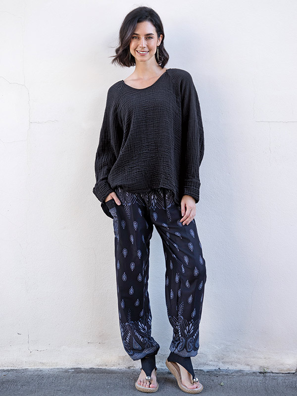 What can i wear with harem pants