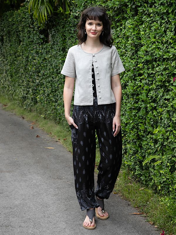 What can i wear with harem pants