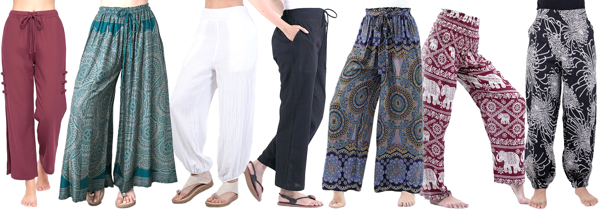 women's pants casual and asian prints