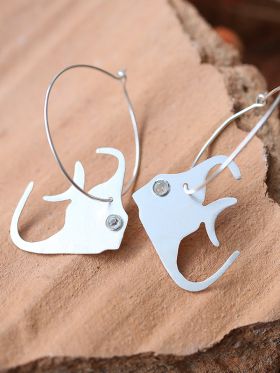 Angelfish Hoop Earrings