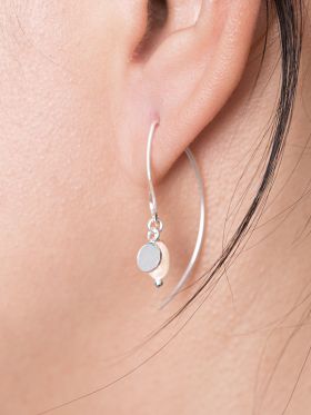 Pearl Disc Earrings
