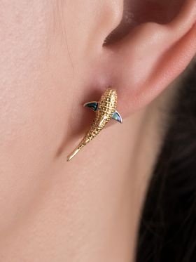 Golden Shark Studs