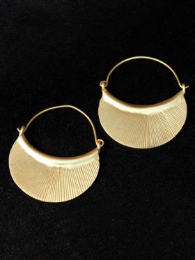 Draped Crescent Earring