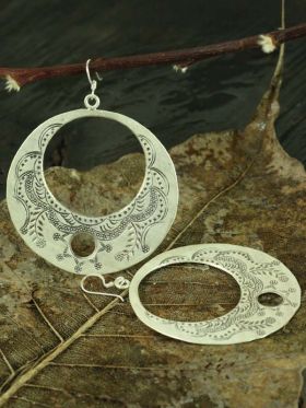 Engraved Eclipse Earrings