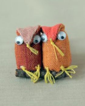 Owl Brooch Pair