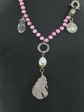 Sakura Feather Necklace