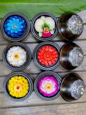 Carved Soap Flowers Set Of 6