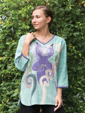 Namaste Cat Blouse