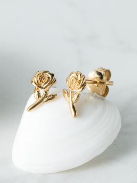 Golden Rose Studs