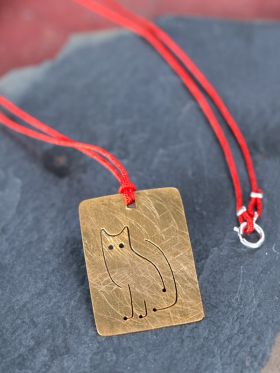 Cat Slate Necklace