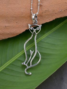 Elegant Cat Pendant