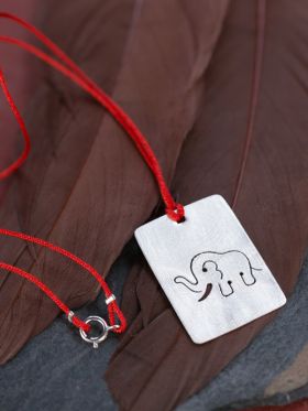 Elephant Slate Necklace