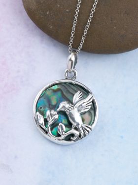 Hummingbird Cameo Pendant