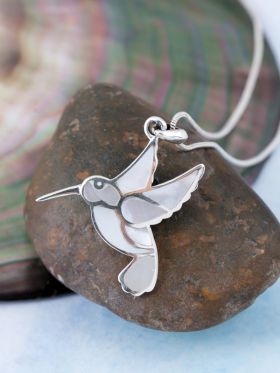 Pearl Hummingbird Pendant