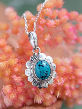Stone Lotus Pendant
