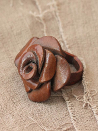 Leather Blossom Ring