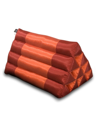 Triangle Pillow Silklook (Burgundy/Rust)