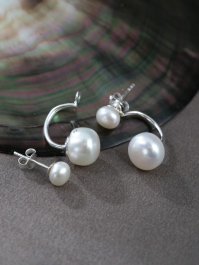 Pearl Partner Studs | Women's Jewelry | Pearl Earrings - Easternserenity