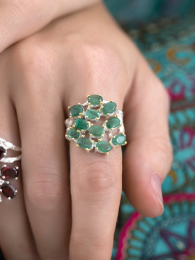 Emerald Bouquet Ring