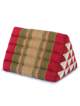 King Triangle Pillow Thai Classic (Green/Red)