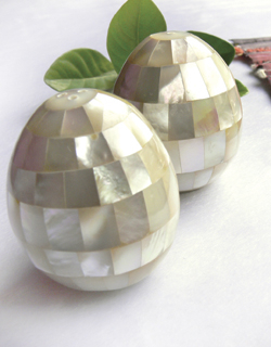 Mother Of Pearl Salt And Pepper Shakers