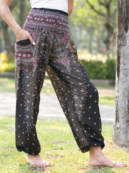 block print cotton harem trousers – From The Source