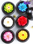 Carved Soap Flowers Set Of 6