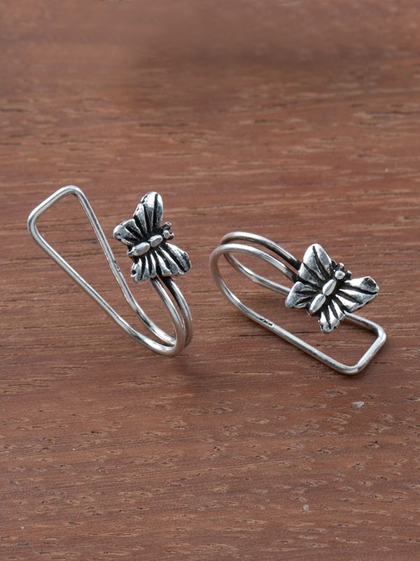 womens-jewelry-silver-earrings-butterfly-ear-cuffs