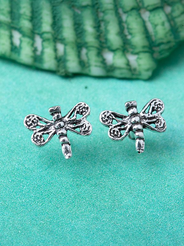 womens-jewelry-tiny-stud-earrings-sterling-silver-dragonfly