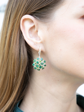 Emerald Bouquet Earrings