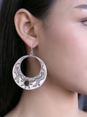 Engraved Eclipse Earrings