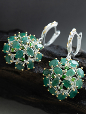 Emerald Bouquet Earrings