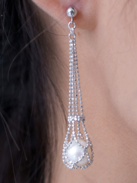 Pearl Sling Earrings
