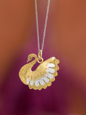 Golden Swan Pendant