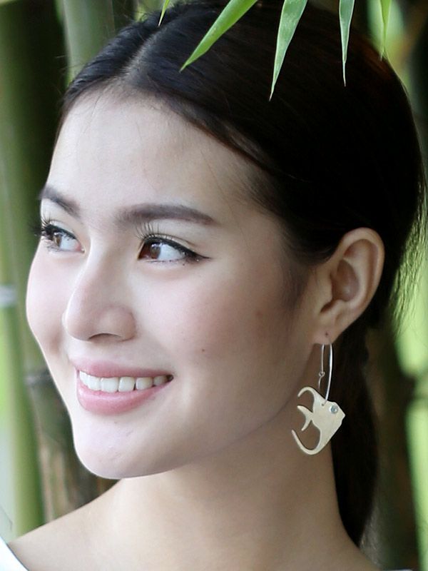 Angelfish Hoop Earrings