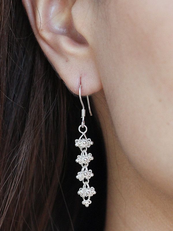 Stacked Star Gooseberry Earrings