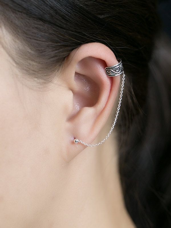 Waves Ear Cuff Studs 