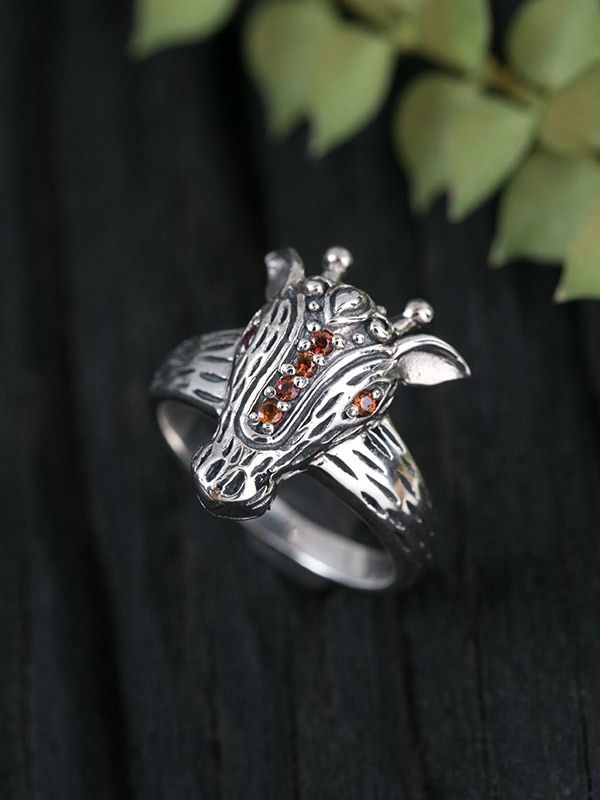 Giraffe Garnet Ring