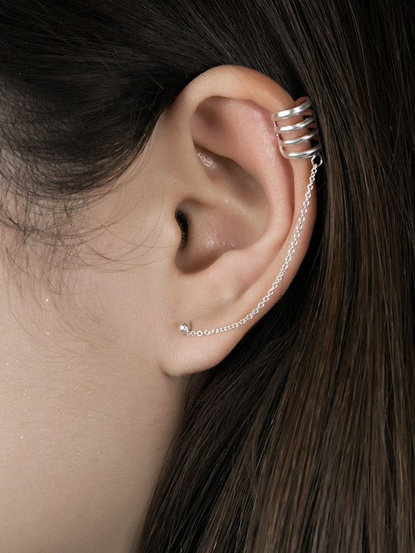Coil Ear Cuff Studs