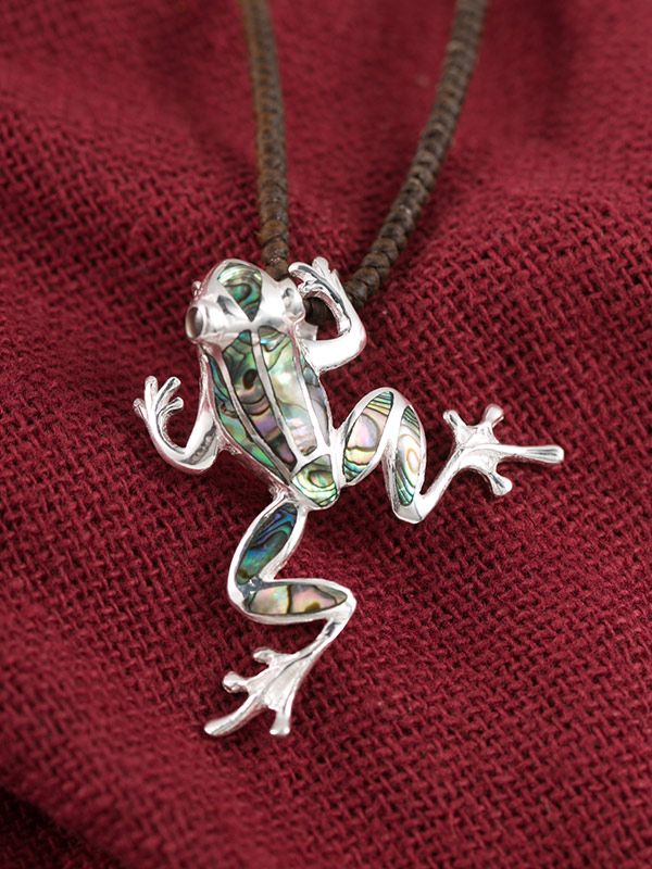 Blue Frog Brooch