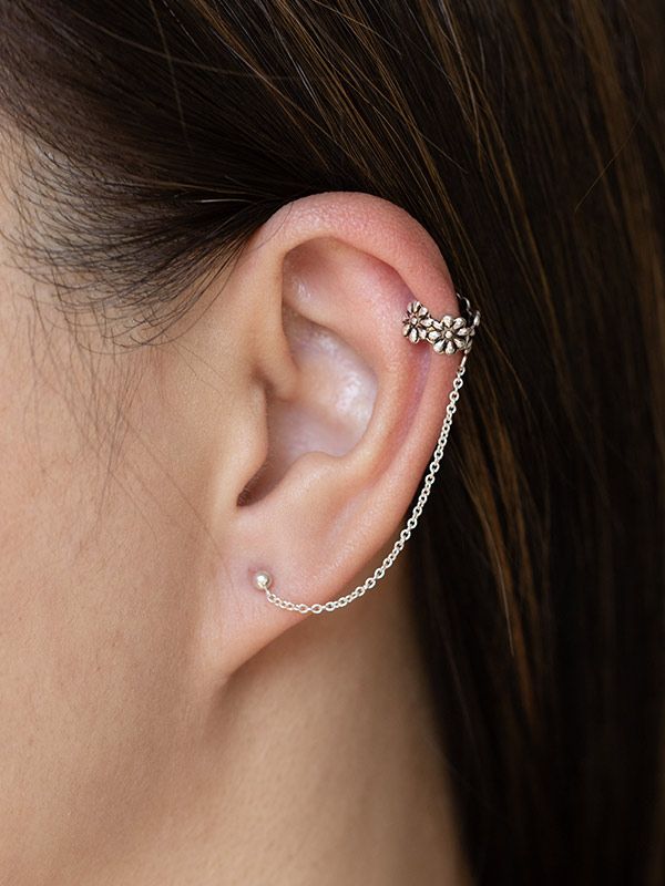 Daisy Ear Cuff Studs