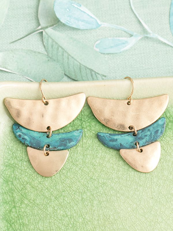 Zamak Crescents Earrings