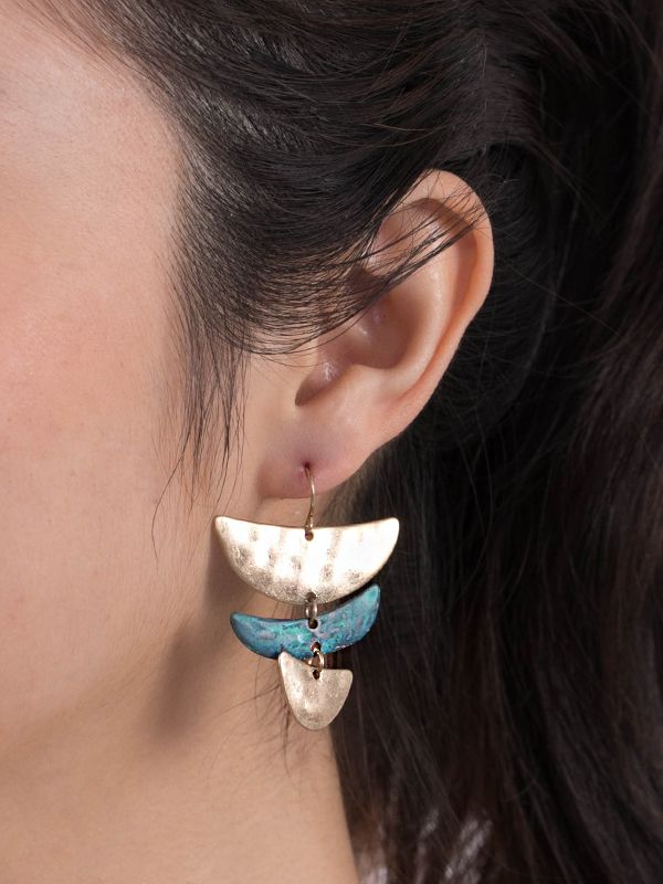 Zamak Crescents Earrings