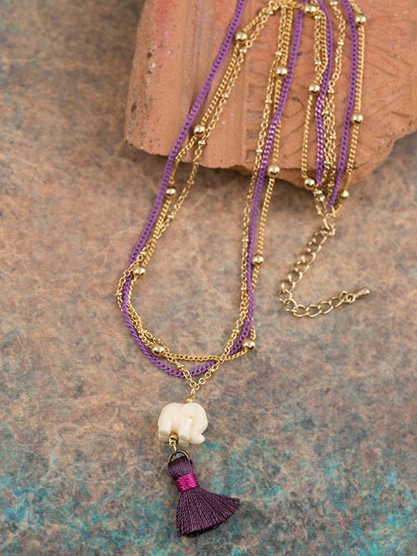 Elephant Chameo Necklace