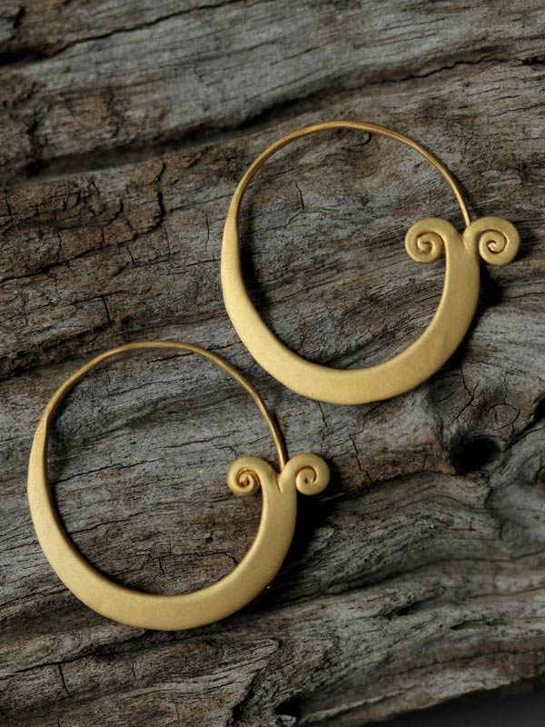 Golden Lotus Bloom Earrings