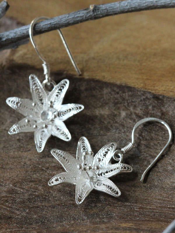 Hibiscus Dangle Earrings