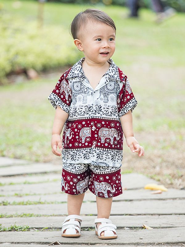 Kids Savanna Blouse And Shorts Set