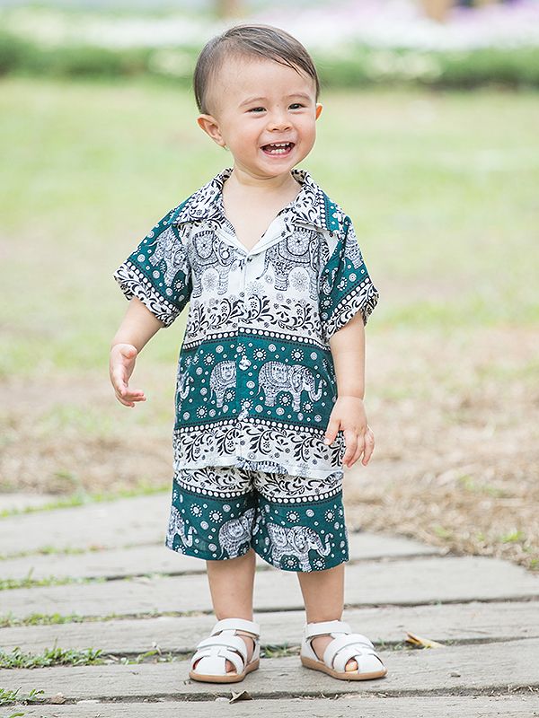Kids Savanna Blouse And Shorts Set