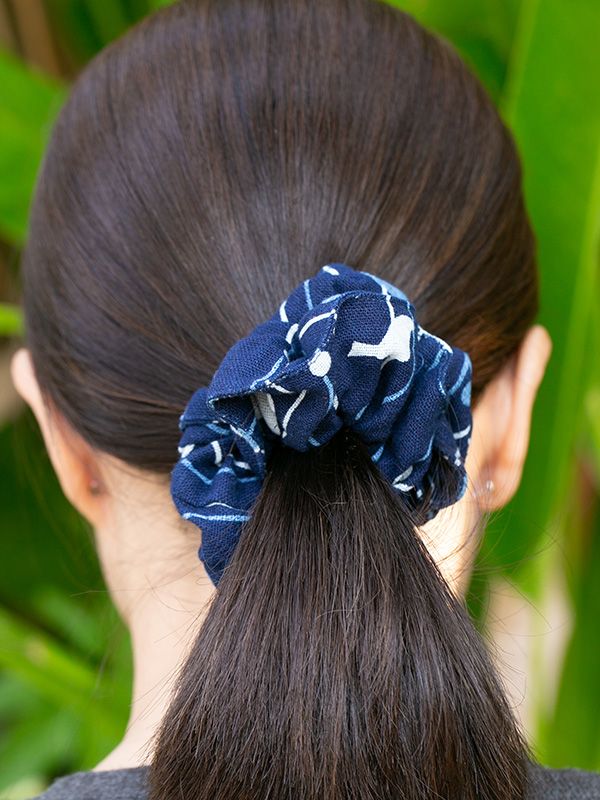 Indigo Scrunchy Set