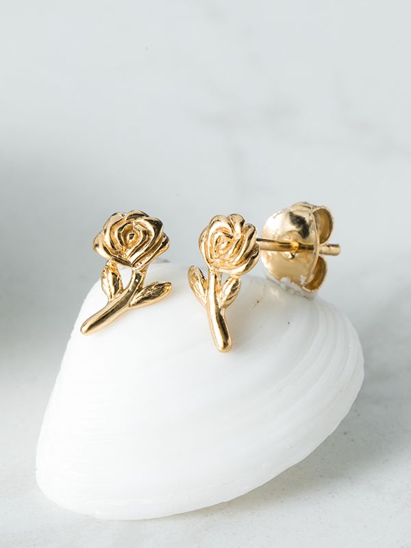 Golden Rose Studs